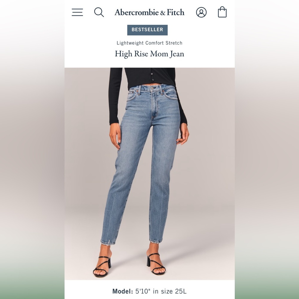 Abercrombie & Fitch Light Blue Mom Jeans